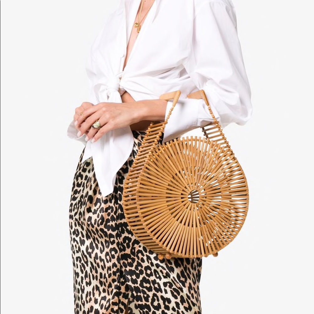 Cult Gaia Round Bamboo Bag